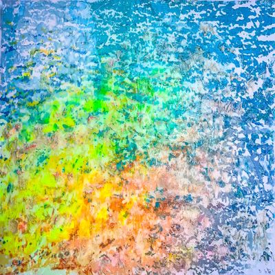 AUTUMN de FOREST - Bright Sky - Acrylic on Canvas - 24x48 inches