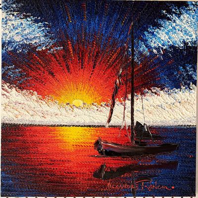 ALEXANDRE RENOIR - Last Light - Oil on Canvas - 20x24 inches