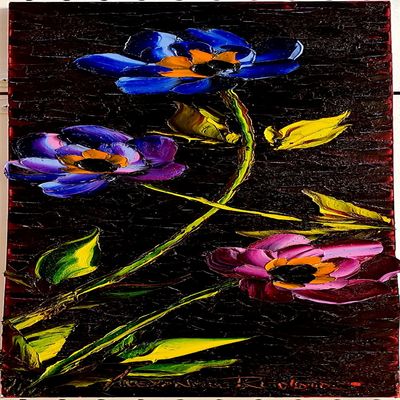 ALEXANDRE RENOIR - Alizeran Bloom - Oil on Canvas - 10x30 inches