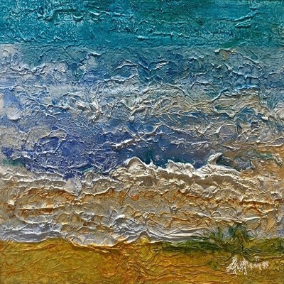 AUTUMN de FOREST - Sea Swell - Acrylic on Canvas - 30x38  inches