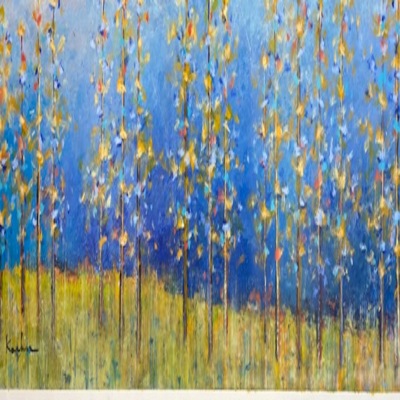 JEFF KOEHN - Blue Skies - Oil on Canvas - 21x61 inches