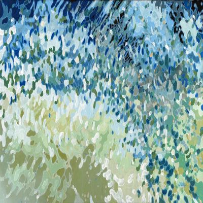 MARGARET JUUL - The Coast - Acrylic on Canvas - 18x40 inches