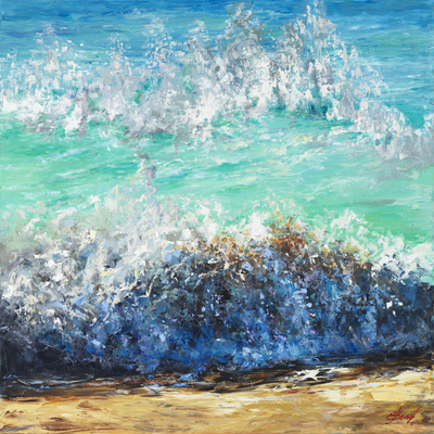 ELENA BOND - Ocean Calling - Oil on Canvas - 48x48 inches