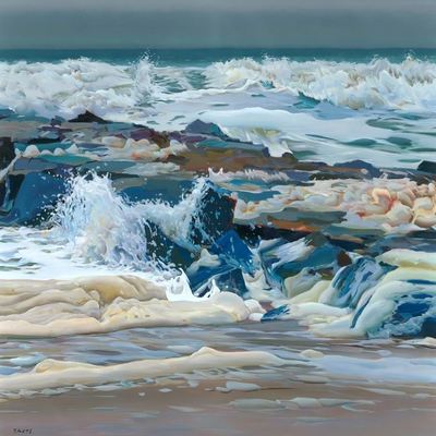 JOSEF KOTE - Rising Tide - Acrylic on Canvas - 48x60 inches