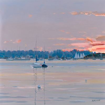 JOSEF KOTE - Quiet Waters - Acrylic on Canvas - 30x30 inches