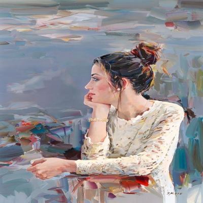JOSEF KOTE - Serenely - Acrylic on Canvas - 30x40 inches