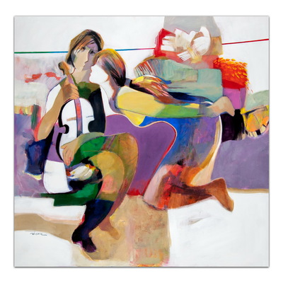 HESSAM ABRISHAMI - Tell Me Once - Acrylic on Canvas - 38x44 inches