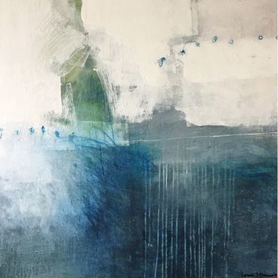 URSULA BRENNER - Blue Haze - Oil on Canvas - 30x30 inches