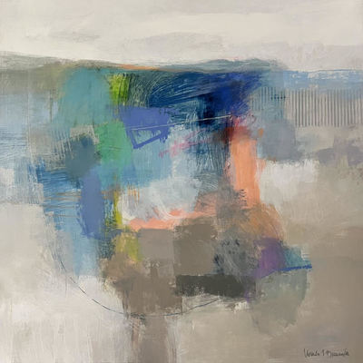 URSULA BRENNER - Sand & Sea - Oil on Canvas - 44x44 inches