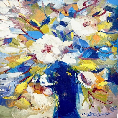 NATALYA ROMANOVSKY - White Beauty - Oil on Canvas - 24 x 18 inches