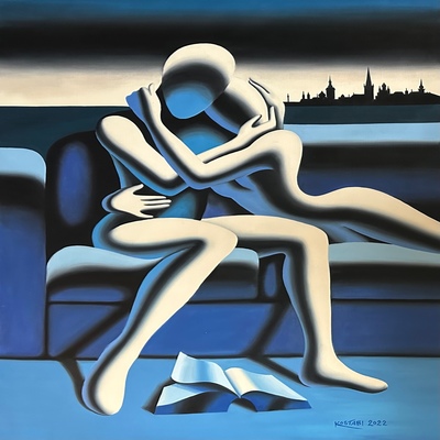 MARK KOSTABI - Baltic Passion - Oil on Canvas - 51x39 inches