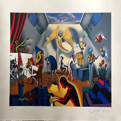 MARK KOSTABI - The Big Picture - Serigraph on Paper - 35x27 inches
