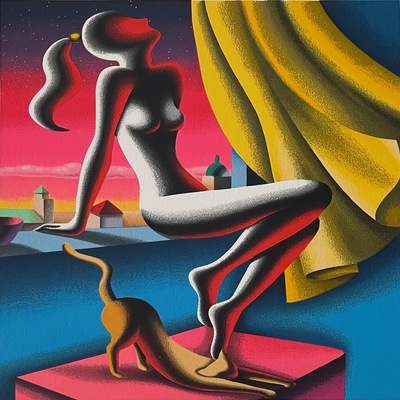 MARK KOSTABI - Breezy - Serigraph on Paper - 19x14 inches