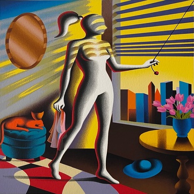 MARK KOSTABI - New Day - Serigraph on Paper - 19x14 inches