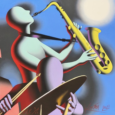 MARK KOSTABI - Moonlight Swing - Limited Edition Giclee on Paper - 19.75x20 inches