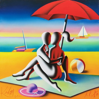 MARK KOSTABI - Summer Breeze - Limited Edition Giclee on Paper - 18x18 inches