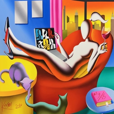 MARK KOSTABI - Twilight Zinking - Limited Edition Giclee on Paper - 18x24 inches