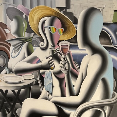 MARK KOSTABI - The Unfolding - Oil on Canvas - 39x51 inches