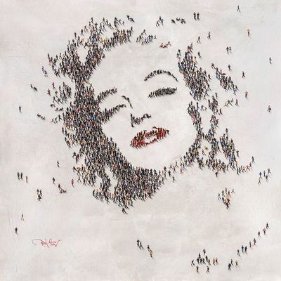 CRAIG ALAN - Marilyn, Let's Play - Acrylic on Canvas - 48x48 inches