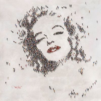 CRAIG ALAN - Marilyn, Let's Play - Acrylic on Canvas - 48x48 inches