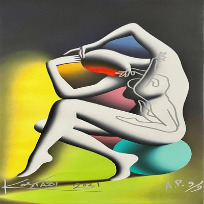 MARK KOSTABI - Synesthesia - Limited Edition Giclee on Canvas w/ Oil Pen - 15.5 x 29 inches
