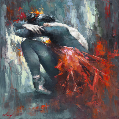 ELENA BOND - Gathering My Strength - Oil on Canvas - 40x30 inches