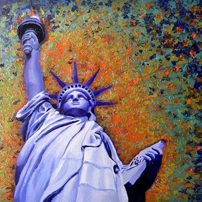 STAS NAMIN - Liberty - Oil on Canvas - 25x30 inches