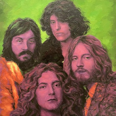 STAS NAMIN - Led Zeppelin - Oil on Canvas - 30x25 inches