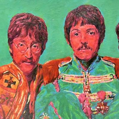 STAS NAMIN - The Beatles - Oil on Canvas - 39x16 inches