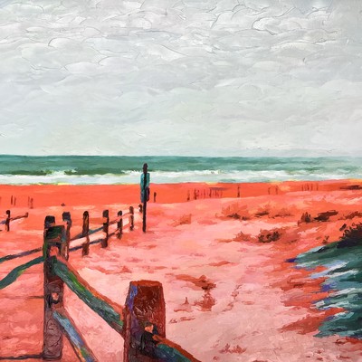 STAS NAMIN - Beach Path - Oil on Canvas - 24x36 inches