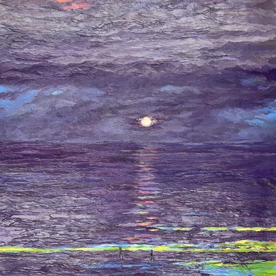 STAS NAMIN - Sun, Sky & Beach - Oil on Canvas - 40x30 inches
