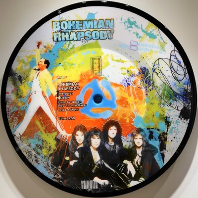 THE BISAILLON BROTHERS - Bohemian Rhapsody Vinylgraph - Mixed Media - 36x36 inches