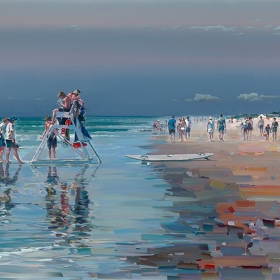 JOSEF KOTE - Summertime - Embellished Giclee on Canvas - 40x50 inxhes