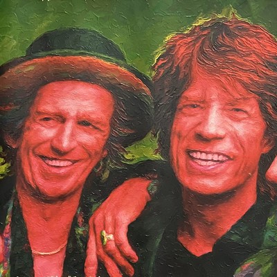 STAS NAMIN - Rolling Stones - Oil on Canvas - 39x17 inches