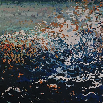 MARGARET JUUL - Down by the Sea - Acrylic on Canvas - 60x48 inches