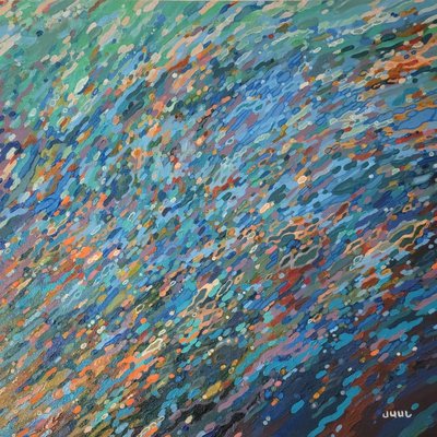 MARGARET JUUL - Surfacing ll - Acrylic on Canvas - 24x24 inches