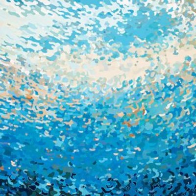 MARGARET JUUL - Crystal Beach - Embellished Giclee on Canvas - 44x66 inches