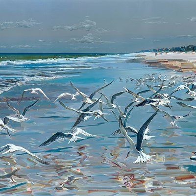 JOSEF KOTE - Flow - Acrylic on Canvas - 48x72 inches
