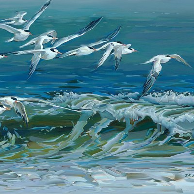JOSEF KOTE - Feeling Serene - Acrylic on Canvas - 36x48 inches