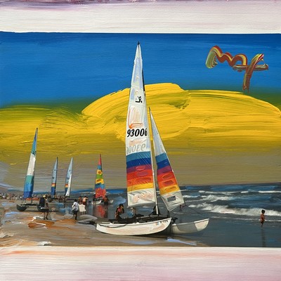 PETER MAX - Sailboat Series - Mixed Media Paper - 16x20 inches
