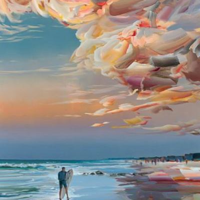 JOSEF KOTE - Beyond The Clouds - Acrylic on Canvas - 36x24 inches