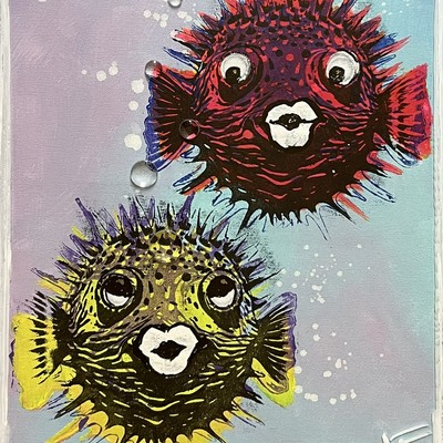 AUTUMN de FOREST - Swim Shady - Acrylic on Canvas - 20 x 16 inches