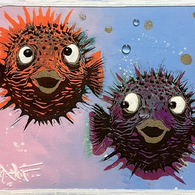 AUTUMN de FOREST - Splash Sisters - Acrylic on Canvas - 16 x 20 inches