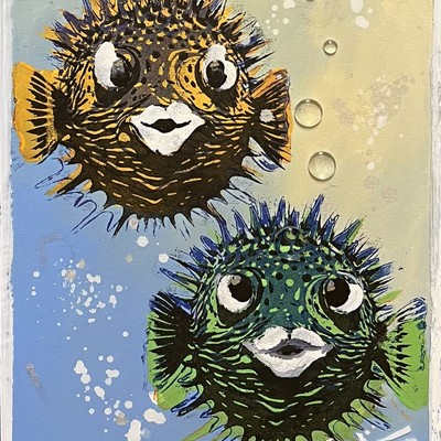 AUTUMN de FOREST - Puff and Pudge - Acrylic on Canvas - 20 x 16 inches