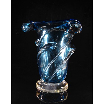 WILL DEXTER - Aqua Vortex Vase - Glass