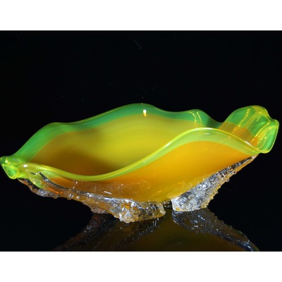 WILL DEXTER-Daffodil & Yellow Octo Bowl WILL DEXTER - Daffodil & Yellow Octo Bowl - Glass
