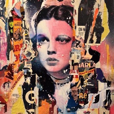 PETER HORVATH-Dorothy PETER HORVATH - Dorothy - Mixed Media Collage on Canvas - 60x50 inches