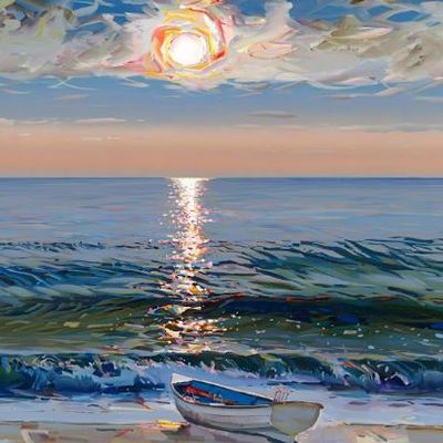 JOSEF KOTE - Dreamy Skies - Acrylic on Canvas - 48x36 inches