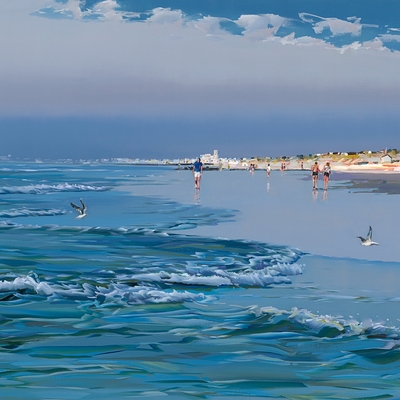 JOSEF KOTE - Impression Of A Summer Breeze - Acrylic on Canvas - 36x60 inches