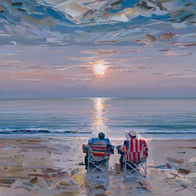 JOSEF KOTE - Soft Glow - Acrylic on Canvas - 48x60 inches